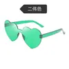 Gafas de Sol Dulces Lindas de Amor Divertidas Para Todo Combinar Decorativas Para Fiesta Gafas Sin Montura con Borde de Corazón de Melocotón