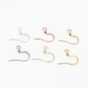 Ganchos Planos para Oreja Chapados en Cobre con Oro Real de 18K con Cuentas Ganchos para Oreja Rellenos de Oro de 14K con Conservación de Color Aretes Aretes Accesorios DIY Materiales A09