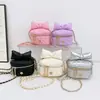 Bolsa de Ombro Infantil 2026 Laço Doce Porta-Moedas Menina Combinação Pai-Filho Corrente Mini Casual Transversal