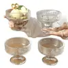 Tazón para Postre, Tazón para Yogur, Tazón Alto en Forma de Bola, Alto Valor Estético, Estilo Batido de Leche con Helado, Copa para Mousse, Copa para Pudín de Helado, Vidrio