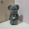 Urso de Flor Eterna Rosa 520 Dia dos Namorados Chinês Presente de Aniversário Urso Abraçador de Flor Rosa Artificial Caixa de Presente com Flores