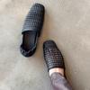 Zapatos Planos Cerrados Transpirables de Tejido Hueco Estilo Nuevo 2026 Punta Cuadrada Planos Cómodos sin Cordones Sandalias Simples de Vacaciones para Mujer