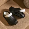 Zuecos de verano para mujer de EVA, antideslizantes, impermeables, transpirables, de suela suave, zapatillas de punta cerrada, sandalias para mujer