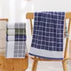 Toallas Sencillas a Cuadros, Suaves y Absorbentes, Toallas Faciales para el Hogar, Textiles de Uso Diario para el Hogar, Stock Listo del Fabricante al por Mayor