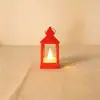 Linterna de Estilo Retro Europeo Luz de Atmósfera para Acampar al Aire Libre en la Naturaleza Mini Linterna de Plástico Hueco para el Viento Lámpara de Noche de Escritorio Adorno