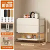 Porta-revistas Bauhaus prateleira branca com porta basculante armário lateral de sofá para sala de estar armário de armazenamento de chão multicamadas quarto ins
