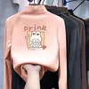 Y2005# Chaqueta de Otoño para Niñas Camiseta de Manga Larga Camiseta Básica de Terciopelo Cuello Semi-alto Camiseta Ropa de Otoño para Niños Bebés Niños