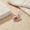 Knn-479 Color Rosa Amor Separación de Color Collar Eléctrico Dibujos Animados Transfronterizo Estilo Lujo Ligero Cadena Clavicular Colgante Popular Venta al por Mayor