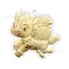 Colgante Zodiaco con Concha de Agua Dorada con Grabado, Llavero para Cadena de Teléfono Móvil Regalo, Suministro Directo del Fabricante, Soporta Logo