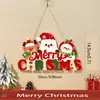 Adornos de madera colgantes de Navidad, con una combinación de diseños de Papá Noel, renos y muñecos de nieve, para decoraciones de escenas de fiestas festivas
