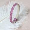Pulseira de pulso rosa choque de couro sintético 8mm pulseira de couro PU pulseira de mão com letra DIY cinto acessórios de joalheria gotejamento de óleo atacado de fábrica