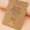 Collar con colgante de luna y estrellas para mujer, joyería de moda de comercio exterior con idioma de bendición de tarjeta retro de venta caliente entre Europa y Estados Unidos