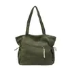 Bolsa Tote de Lona Grande Capacidade Transfronteiriça para Mulheres, Bolsa de Ombro Simples e Versátil Estilo Novo, Bolsa de Braço Casual Tendência para o Dia a Dia