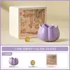Quemador de Incienso Púrpura Lila Pétalo de Loto del Fabricante, Portainciensos Cerámico Creativo, Base de Incienso Inspirada en Zen para el Hogar, Portainciensos de Sándalo y Madera de Agar