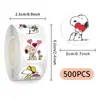 500 Adesivos/Rolo Adesivos em Rolo do Snoopy para Diários, Adesivos Decorativos Transfronteiriços para Capas de Celular, Fita Adesiva de Vedação para Carros Atacado