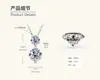 Colar com Pingente de Moissanita Cor D Gota de Água de Luxo para Mulheres Prata Esterlina 925 Moda Leve Luxo Versátil Corrente de Clavícula Atacado