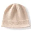 Nuevo gorro acolchado 100% cachemira pura, un gorro de punto versátil para hombres y mujeres, perfecto para mantenerse abrigado y protegerse del frío en otoño e invierno