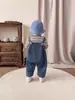 Traje Infantil 2025 Novo Conjunto de Duas Peças Cartoon com Suspensórios de Dinossauro para Meninos e Meninas, Bebês e Crianças Pequenas, Adequado para Sair