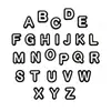 Patches Bordados em Inglês Qiansheng Mini com Borda Preta e Letras Brancas com Adesivo Termocolante para Decoração de Roupas e Bolsas Atacado