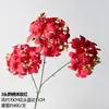 Hortensia silvestre artificial, jacinto, hortensia de 3 ramas, arreglo floral de boda, pared de flores decorativa, flores artificiales, flores falsas