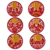 PET Pó Dourado Pó de Flocagem Papel de Janela Móvel Janela Móvel Festival da Primavera de Ano Novo Janela Adesivo de Caractere Fu em PVC Decoração