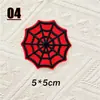 5cmQ Teia de Aranha Gorducha Letra Número Patch de Bordado Autoadesivo Patch Decorativo para Bordado DIY em Diário/Computador Patch de Tecido