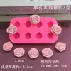 Nuevo molde de silicona serie rosa tamaño grande pequeño DIY hecho a mano chocolate azúcar mousse pastel decoración molde