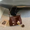 Mochila Grande Capacidade Color Block Outono/Inverno Comércio Exterior 2025 Nova Moda Feminina Retrô Bolsa Tote de Ombro Único para o Dia a Dia