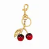 Amazon Transfronterizo Llavero de Cereza Moda Nuevo Lindo Femenino Corazón Versátil Diario Encanto para Bolso Casual Mujer