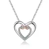 Plata S925 exquisito corazón transfronterizo popular forma de corazón elegante alta calidad piedra incrustada collar venta al por mayor entrega