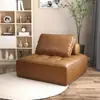 Sofá tipo bloque de tofu color crema, de un solo asiento, diseño minimalista, tela técnica, modular, combinación de dos asientos, adecuado para apartamentos pequeños, de suelo, sillón reclinable