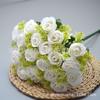 18 Cabezas de Rosas Flores Artificiales, Ramos para Salón de Bodas, Muebles Blandos para el Hogar, Flores de Seda para Exportación Transfronteriza