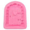 Puerta de Hadas Puerta de Dibujos Animados Puerta de Madera Cabina Flip Pastel Molde de Silicona Pastel de Chocolate Molde Decorativo H3038
