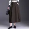 Falda midi tulipán elástica de cintura alta que cubre la cadera para mujer, nueva moda otoño 2026, falda de corte ajustado