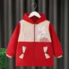 Bata de pana para niña bebé, actualmente usando manga larga anti-suciedad, ropa protectora para comer en el jardín de infantes para niños, chaqueta de dibujo para bebé niña