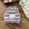 Colete de Penugem para Bebê, Estilo Novo de Inverno para Meninas, Jaqueta sem Mangas com 90% de Penugem de Pato Branco, Roupa Leve para Meninos de Bebê