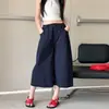 Pantalones de Verano para Niñas Hasta la Rodilla 2026 Estilo Nuevo para Niños Mayores, Pantalones de Verano Acortados de Pierna Ancha, Pantalones Delgados de Verano para Niños