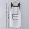 Delantal de Limpieza Manual Transparente Peluquería Fresco Hogar Impermeable Delantal de TPU Bolsillo Grande con Bolsillo Resistente al Aceite Sin Mangas Cuello