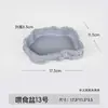 Tortuga Semiacuática Bañera para Tortugas Lagarto Reptil Mascota Comedero para Mascotas Recipiente de Agua Resina Serpiente Borde Amarillo Lagarto Grande Cangrejo Ermitaño