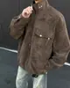 Explosiones de Primavera Chaqueta Bomber de Hombro Ancho Abrigo Solapa de Entrenador Cremallera Abrigo de Cuero PU JK3036 P85