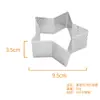 En Stock Anillo Perforado de Acero Inoxidable 430 Forma de Estrella para Tarta Anillo de Mousse Francés Anillo para Tarta de Queso Molde de Estrella de Cinco Puntas para Hornear