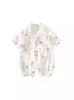 Mono para Recién Nacidos Ropa de Escalada Verano Gasa Delgada para Bebés Absorción de Humedad Transpirable Ropa Nuevo Estilo Chino Ropa para Bebés