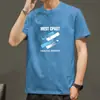 Verão Nova Letra Gola Redonda Manga Curta Camiseta Camiseta Masculina Moda Curta Moderna Versátil Tops Casuais Camiseta Masculina