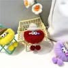 Celebriade da Internet Feio Fofo Pequena Bola de Carvão Chaveiro Desenho Animado Pelúcia Boneca Elfo Pingente de Bolsa Pingente de Carro Presente