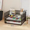 Estantería de escritorio, organizador de archivos para escritorio de oficina, estantería vertical de varios niveles para niños, estante de almacenamiento para habitaciones de estudiantes