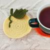 Nuevo Posavasos Tejido Hecho a Mano Transfronterizo de Amazon Calabaza Naranja Halloween Posavasos Aislante Térmico Mantel Protegiendo Mesa Tesoro