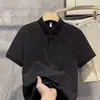 Moda Tallas Grandes Jacquard de Lujo Ligero Casual Camisa POLO Verano Nuevo Transpirable Juventud Corte Delgado Cuello Solapa Manga Corta Camiseta Hombre