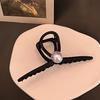 Pinza de Garra de Perla Oversize Mate para la Parte Trasera del Cabello Pinza de Tiburón Metálica Simple Avanzada con Perla