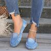 Europa y Estados Unidos transfronterizos zapatos de mujer de talla grande 2024 nuevos zapatos de mezclilla de frijol boca baja un pedal comercio exterior zapatos de mujer al por mayor