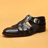 [Actividad] Sandalias Romanas Retro para Hombre Verano Piel de Vacuno de Capa Superior Zapatos Casuales de Negocios Sandalias de Exterior
